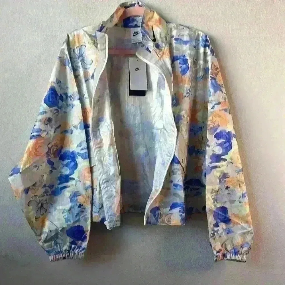 NIKE- Nike Sportswear Womens Woven Floral Track Jacket Windbreaker Sz M